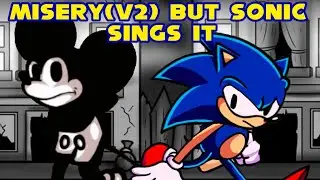 Fnf vs mouse misery (v2) but Sonic sings it