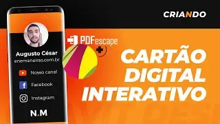 Como criar CARTÃO DIGITAL INTERATIVO GRÁTIS usando o GRAVIT DESIGNER e o PDFESCAPE | criaNdo