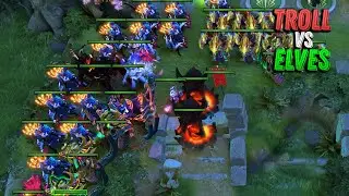 Full Base vs Full Troll Purchase in Troll VS Elves 3 (2023) - Dota 2 Custom 7.34b