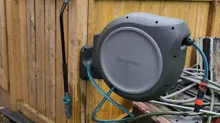 Gardena 100ft Retractable Reel! NO MORE garbage hoses & hose reels.