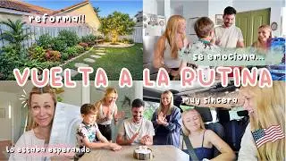 Vuelta a la RUTINA 🏡 REFORMA en el jardín + se emociona abriendo sus REGALOS 🎁 VLOG