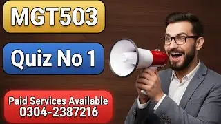MGT503 Quiz 1 Spring 2024 || MGT503 Quiz Lecture(02-08) || MGT503 Quiz 100% Correct