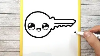 DRAWING A KAWAII KEY EASILY