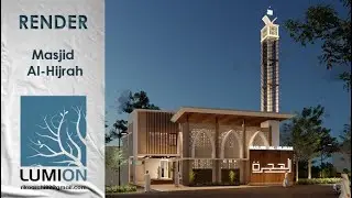 LUMION 8.5 TUTORIAL RENDER REALISTIC (night view) - MASJID