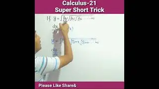 Math Short Trick | dy/dx y=√(sinx√(sinx√(sinx...∞) /JEE /TGTPGT/NDA/XGroup @confidence point 
