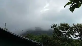 Cloud touch to hill station Girnar with rofway