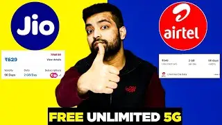 Jio Vs Airtel Free Unlimited 5G Data Plans 🔥 Which Is Cheap? | Speed Test