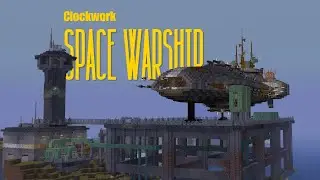 Working Space Warship with Create Mod and Clockwork