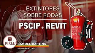 Como manipular a familia de extintor sobre rodas desenvolvida para o template de incendio no revit
