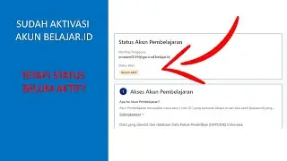 STATUS AKUN BELUM AKTIF  BELAJAR ID