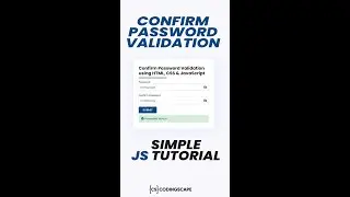 Password and Confirm Password Validation using JavaScript | Codingscape 