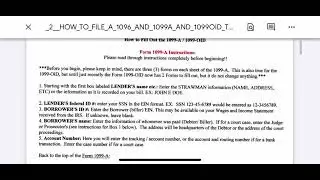 How to Fill Out the 1099-A / 1099-OID Form 1099-A Telegram @ ENTRY101