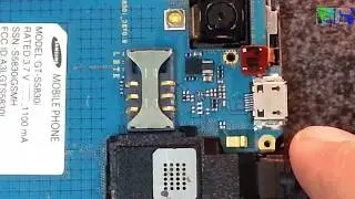 Samsung 5830i Восстановление разъема SIM connector repair