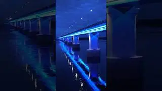 Lighting of a bridge in Blagoveshchensk // Освещение моста в Благовещенске