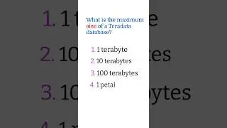 Teradata Quiz 4 | Teradata SQL Quiz | Teradata interview questions and answers
