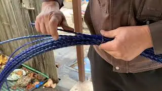 How to safely cut composite rebar for rose coverings☝️