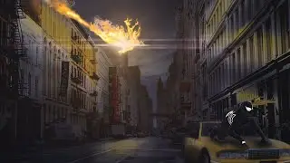 Spider-man Symbiote suit and Human Torch (Fantastic 4) - SpeedArt