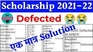 Nsp scholarship defective by nodal officer |Nsp defective application|Nsp defective application edit