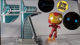Funko Pop Town AVENGERS TOWER & IRON MAN Glow in the Dark Marvel Studios The Infinity Saga