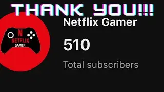 Thank You For Over 500 Subscribers
