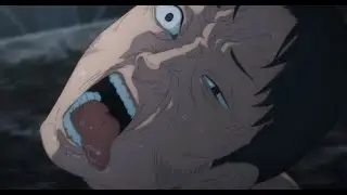 denji and aki kicking katana man in the nuts