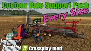 Custom Bale Support Pack / FS25 crossplay mod