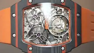 HAOFA AUTOMATIC TOURBILLON - MODEL 1901-1 - CARBON FIBER BEZEL TITANIUM MAGNESIUM - 4K VIDEO