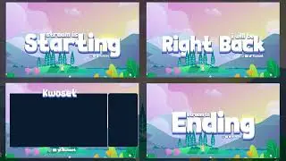 Cute Bunny theme Animated twitch stream overlays | Fiverr | Twitch | YouTube | AkshuEditz
