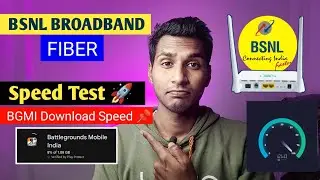 BSNL BROADBAND FIBER Speed Test 🚀 | BGMI & Movie Download  Time | Bsnl fiber Speed 50Mbps
