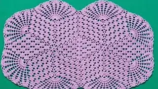 Овальная Салфетка крючком. Третья часть. салфетка.  Крючок. Пряжа.