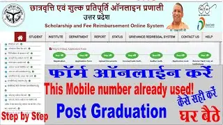 M A scholarship form online 2024 I up scholarship graduation 2023-24 apply I up scholarship M A