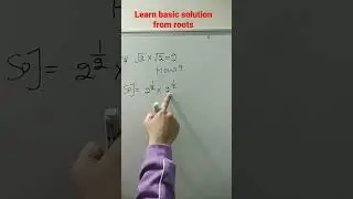 learn basic solution with roots #shorts #mathstricks #algebra #competition #subject #subjectsquare.