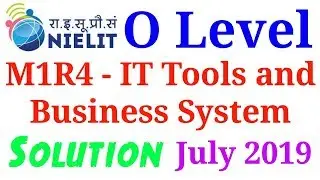 O Level IT Tools and Business System Solution July 2019 | O Level M1-R4 July 2019 Solution