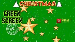 Green Screen CHRISTMAS [1080p] - GOLD STAR BLINK SKY OUTER SPACE DECORATION animation