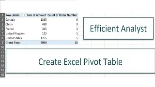 Quickly Create an Excel Pivot Table
