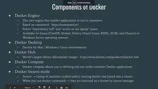 Docker - Components that make up Docker what it is