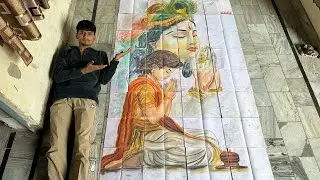 32 nootbooks per bana giya painting Krishna jii ki ❤️🫀#viral #radhekrishnaa #artwork #viralvideo 