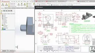 54 SolidWorks – Applying Hole Wizard, Section Tool, Cosmetic Threads, Dimension From Hidden Features