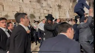 Simchat Torah - Hakafot Shniyot at Western Wall in Jerusalem