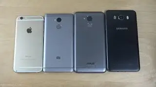iPhone 6 vs. Asus ZenFone 3 Max vs. Xiaomi Redmi 4 Prime vs. Samsung Galaxy J7 - Speed Test!
