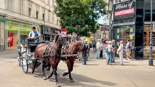 Vienna Walk, Schwedenplatz to Former Vienna Stock Exchange, July 2024 | 4K HDR