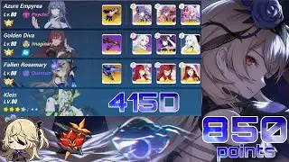 [Honkai Impact 3 SEA] EX Abyss RL (415D) - Opaque Shadow (850 pts) AE(SS0) GD(SS) FR(SSS) Klein 3*