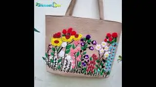Flower kingdom college bag | grameen jute