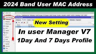 New Setting 2024 Band User MAC Address In user Manager V7 1Day And 7 Days Profile