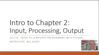 Python-2b - Input, Processing, and Output