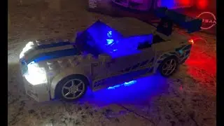 Lego Nissan Skyline R34 GTR and BrickBling LED light kit, unboxing, finished product. Is it worth it