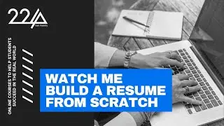Watch me build a resume from scratch