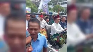 Ustaz Somad (UAS) Stir Mobil Antar Pasangan Abdul Wahid dan SF Harianto ke KPU Riau