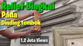 Cara membuat relief bingkai pada dinding tembok