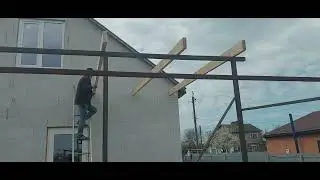 569.Продолжаем делать свой маленький 😄 навесик.👍